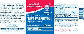 Anabolic Laboratories Saw Palmetto 160 mg - supplement