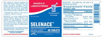 Anabolic Laboratories Selenace - antioxidant supplement with betacarotene
