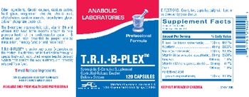 Anabolic Laboratories T.R.I.-B-Plex - synergistic bcomplex supplement controlledrelease beadlet delivery system