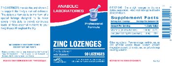 Anabolic Laboratories Zinc Lozenges - zinc supplement with vitamin c