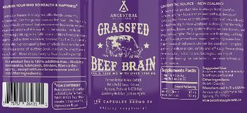 Ancestral Supplements Grassfed Beef Brain - supplement