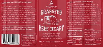 Ancestral Supplements Grassfed Beef Heart - supplement