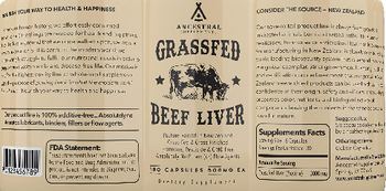 Ancestral Supplements Grassfed Beef Liver - supplement