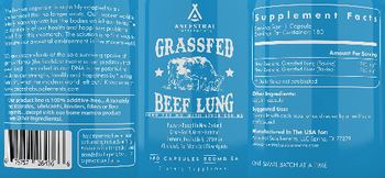 Ancestral Supplements Grassfed Beef Lung - supplement