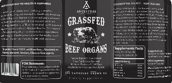 Ancestral Supplements Grassfed Beef Organs - supplement