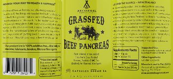 Ancestral Supplements Grassfed Beef Pancreas - supplement