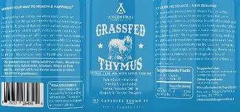 Ancestral Supplements Grassfed Thymus - supplement