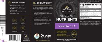 Ancient Nutrition Vitamin B-12 - whole food supplement