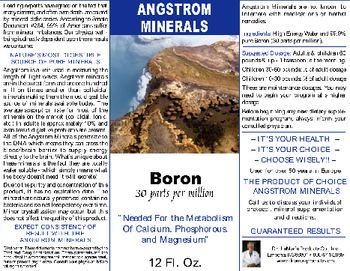 Angstrom Minerals Boron - 