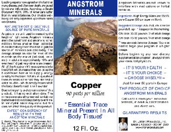 Angstrom Minerals Copper - 