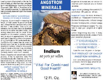 Angstrom Minerals Indium - 