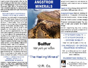 Angstrom Minerals Sulfur - 