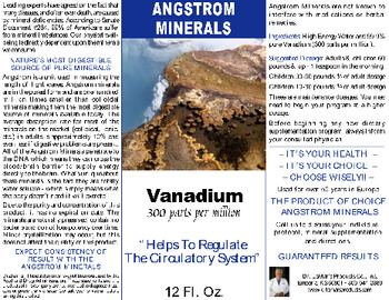 Angstrom Minerals Vanadium - 