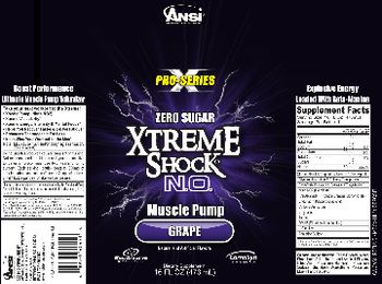ANSI Advanced Nutrient Science Intl Xtreme Shock N.O. Grape - supplement