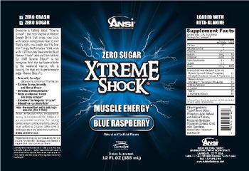 ANSI Advanced Nutrient Science Xtreme Shock Blue Raspberry - supplement