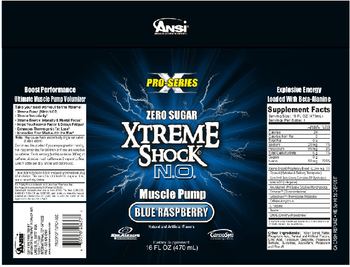 ANSI Advanced Nutrient Science Xtreme Shock N.O. Blue Raspberry - supplement