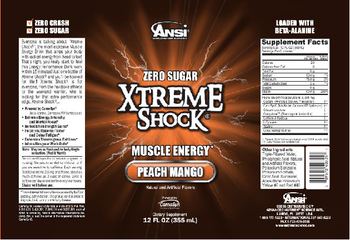 ANSI Advanced Nutrient Science Xtreme Shock Peach Mango - supplement