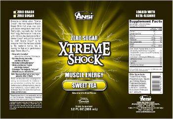 ANSI Advanced Nutrient Science Xtreme Shock Sweet Tea - supplement