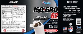 ANSI Pro-Series Iso-Gro 62 Cookies & Cream - 