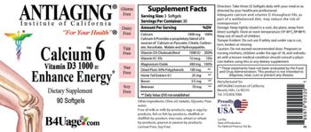 Antiaging Institute Of California Calcium 6 Enhance Energy - supplement