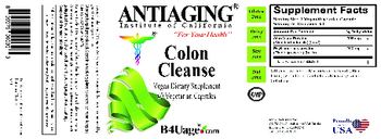 Antiaging Institute Of California Colon Cleanse - vegan supplement