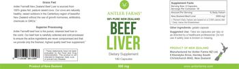 Antler Farms Beef Liver - supplement