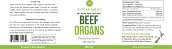 Antler Farms Beef Organs - supplement