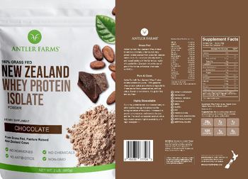 Antler Farms New Zealand Whey Protein Isolate Chocolate - supplement