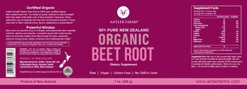 Antler Farms Organic Beet Root - supplement