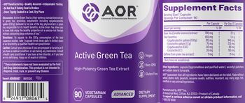 AOR Advanced Orthomolecular Research Advanced Active Green Tea - supplement