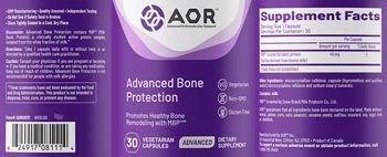 AOR Advanced Orthomolecular Research Advanced Advanced Bone Protection - supplement