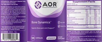 AOR Advanced Orthomolecular Research Advanced Bone Dynamics - supplement