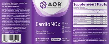 AOR Advanced Orthomolecular Research Advanced CardioNOx - supplement
