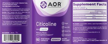 AOR Advanced Orthomolecular Research Advanced Citicoline - supplement
