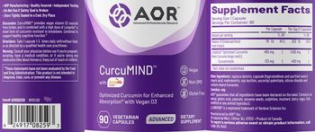 AOR Advanced Orthomolecular Research Advanced CurcuMIND - supplement