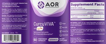 AOR Advanced Orthomolecular Research Advanced CurcuVIVA - supplement