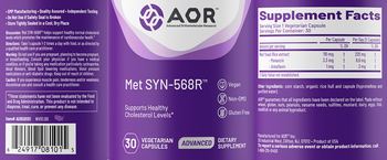 AOR Advanced Orthomolecular Research Advanced Met SYN-568R - supplement