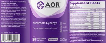AOR Advanced Orthomolecular Research Advanced Mushroom Synergy - supplement