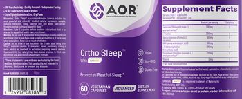 AOR Advanced Orthomolecular Research Advanced Ortho Sleep - supplement