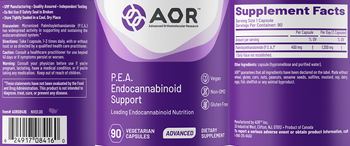 AOR Advanced Orthomolecular Research Advanced P.E.A. Endocannabinoid Support - supplement