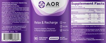 AOR Advanced Orthomolecular Research Advanced Relax & Recharge - supplement