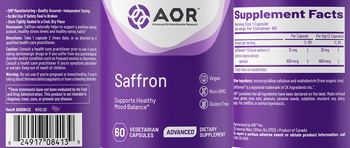 AOR Advanced Orthomolecular Research Advanced Saffron - supplement