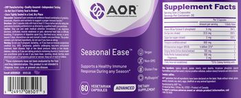 AOR Advanced Orthomolecular Research Advanced Seasonal Ease - supplement