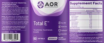 AOR Advanced Orthomolecular Research Advanced Total E - supplement