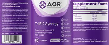 AOR Advanced Orthomolecular Research Advanced Tri B12 Synergy - supplement