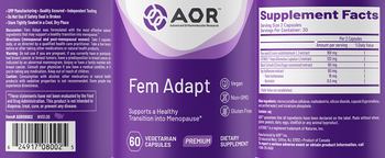 AOR Advanced Orthomolecular Research Premium Fem Adapt - supplement