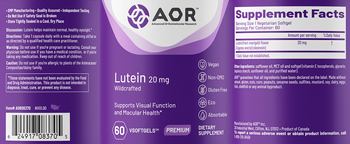 AOR Advanced Orthomolecular Research Premium Lutein 20 mg - supplement
