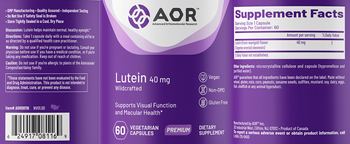 AOR Advanced Orthomolecular Research Premium Lutein 40 mg - supplement