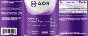 AOR Advanced Orthomolecular Research Premium Magnesium Potassium Aspartates - supplement