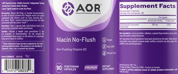 AOR Advanced Orthomolecular Research Premium Niacin No-Flush - supplement